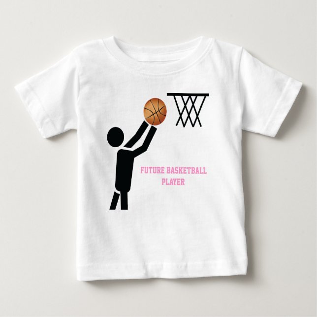Camiseta Jogador de basquetebol do futuro com bola personal (Frente)