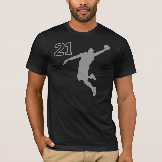 Camiseta Jogador de basquetebol do número 21 (Frente)