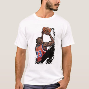 Camiseta Jogador de basquetebol que guardara a bola