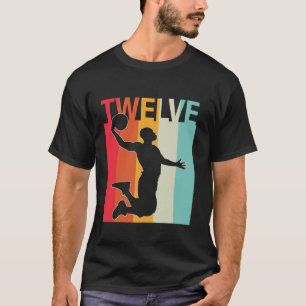Camiseta Jogador de basquetebol retrô dá presentes de 12 an