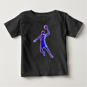 Camiseta Jogador de basquetebol Slam Dunk, Vermelho e Azul