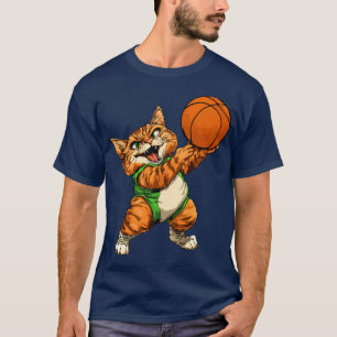 Camiseta Jogador de basquetebol/T-Shirt do gato de basquete