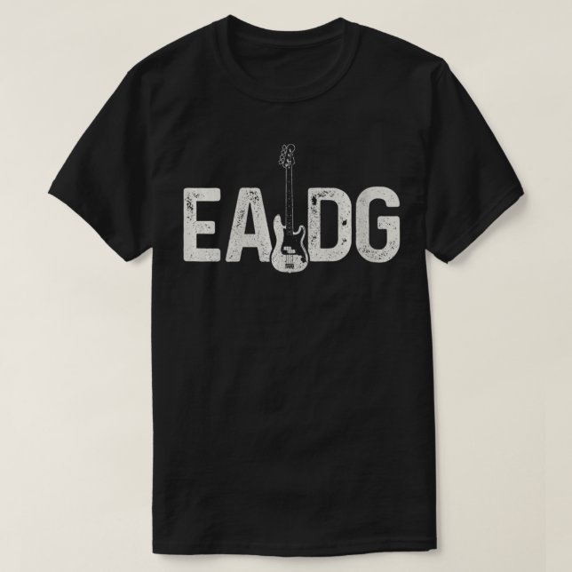 Camiseta Jogador de Bass das Mulheres Presente EADG Bassist (Frente do Design)