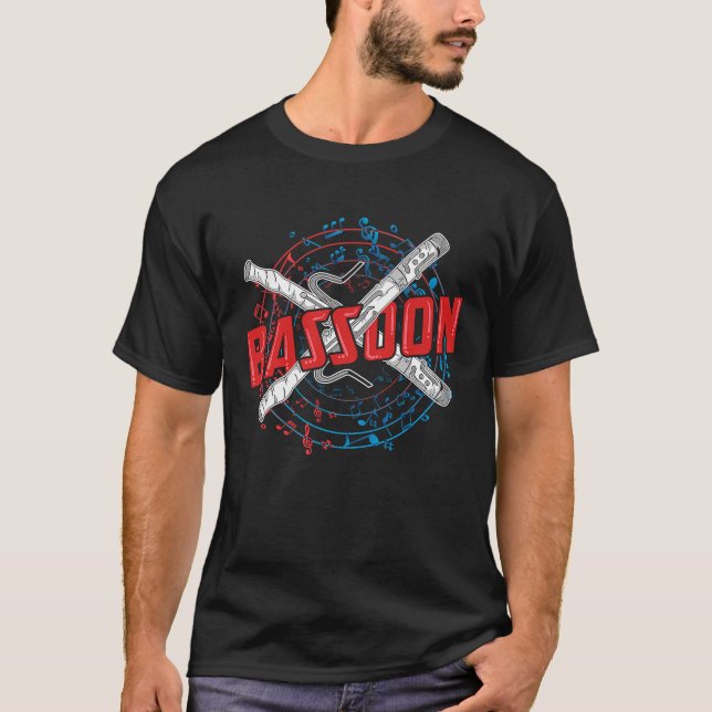 Camiseta Jogador de Basson Homens Mulher Orquestra de Reed  (Frente)