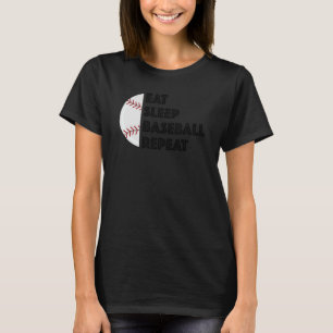 Camiseta Jogador de beisebol Coma Sono Humor Repetitivo de 