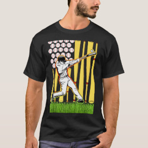 Camiseta Jogador de beisebol da bandeira americana 4 de jul