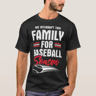 Camiseta jogador de beisebol da família