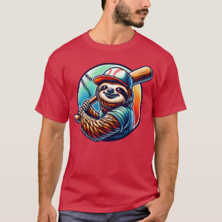 Camiseta Jogador de beisebol de preguiça Design esportivo e