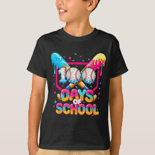 Camiseta Jogador de beisebol de sorvete de 100 dias de esco