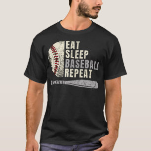 Camiseta Jogador de beisebol Engraçado Reproduza Repetições