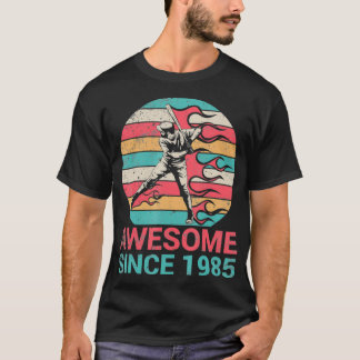 Camiseta Jogador de beisebol Incrível Desde 1985 Feliz Aniv