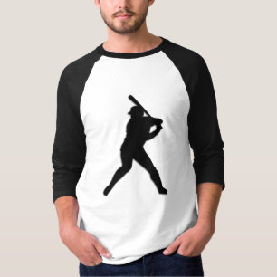 Camiseta Jogador de beisebol no bastão