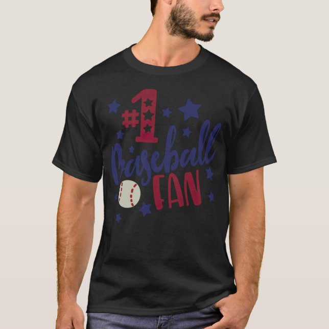 Camiseta Jogador de beisebol número1 diz beisebol c (Frente)