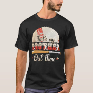Camiseta Jogador de beisebol que é meu irmão lá fora no Bas