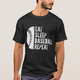 Camiseta Jogador de beisebol Repetitivo de Sleep