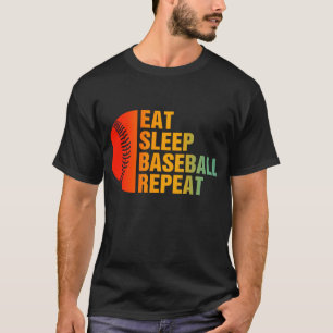 Camiseta Jogador de beisebol Repetitivo de Sleep
