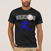 Jogador de Beisebol Sênior Silhueta Azul
