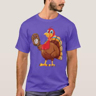 Camiseta Jogador de beisebol Turquia Engraçado Dia de Ação