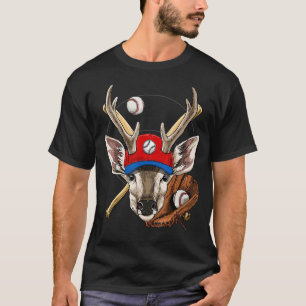 Camiseta Jogador de beisebol Veado Arremessador Receptor Tr