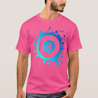 Camiseta Jogador de Bilhar Bola Oito Pool Simples