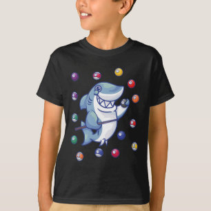 Camiseta Jogador de Bilhar de Tubarão I Piscina Billiard I