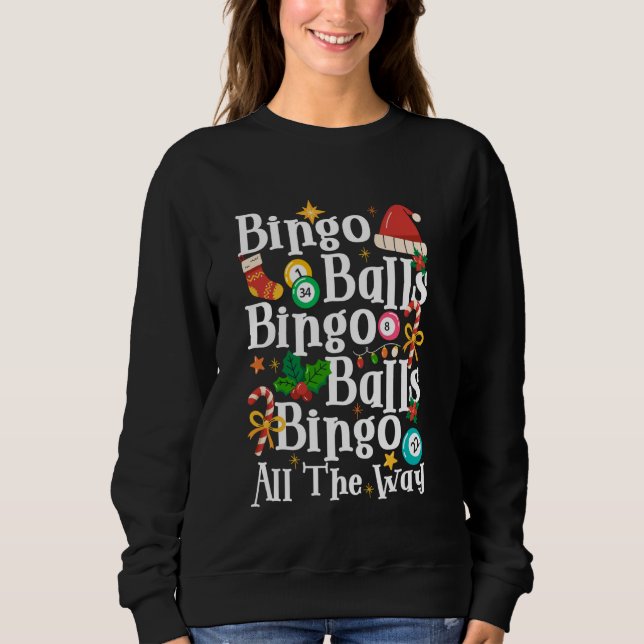 Camiseta Jogador de Bingo Bolas de Bingo de Natal Bolas de  (Frente)