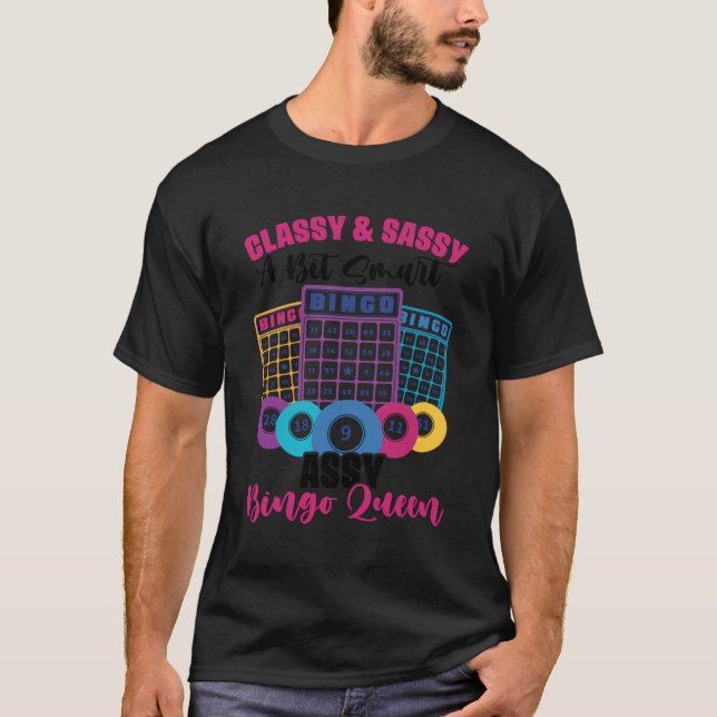 Camiseta Jogador de Bingo Jogando Lottery Bingo Card Bingo  (Frente)