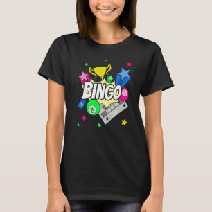 Camiseta Jogador de Bingo Lotto Bingo Winner Jogando Lotter