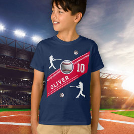 Camiseta Jogador de Bola de Baseball com Festa de aniversár