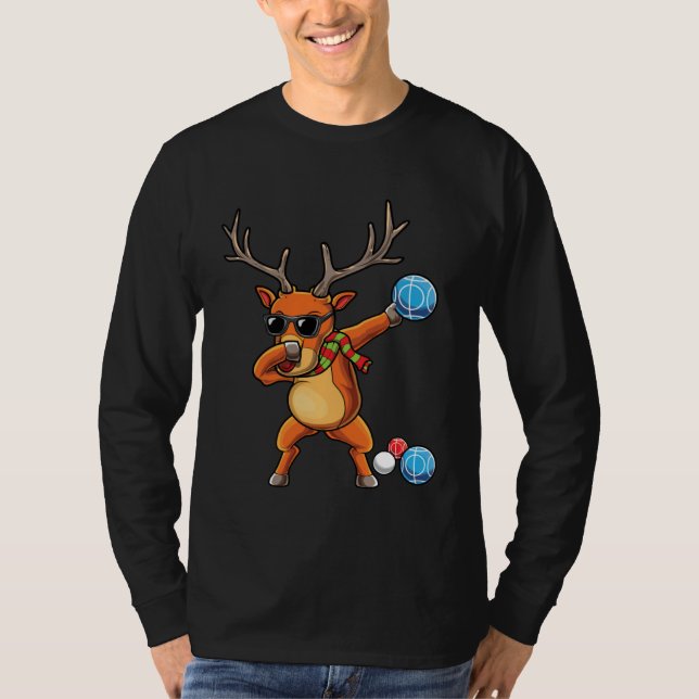 Camiseta Jogador de Bola de Renas Bocce Natal Equipe de Boc (Frente)