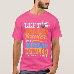 Camiseta Jogador de Boliche Canhoto Divertido Membro da Equ
