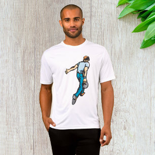Camiseta Jogador de Boliche Retro Lançando Bola