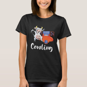 Camiseta Jogador de Boliche Vaca Strike Pino de Boliche Bol