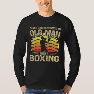 Camiseta Jogador de Boxe Homens Mulheres Nunca Subestime um