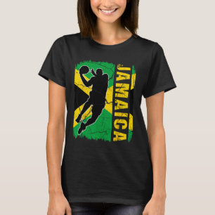 Camiseta Jogador de Bysketbyll jamaicano Flag Bysketbyll
