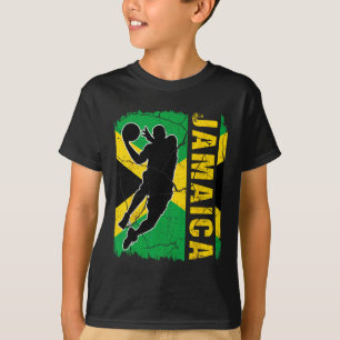 Camiseta Jogador de Bysketbyll jamaicano Flag Bysketbyll