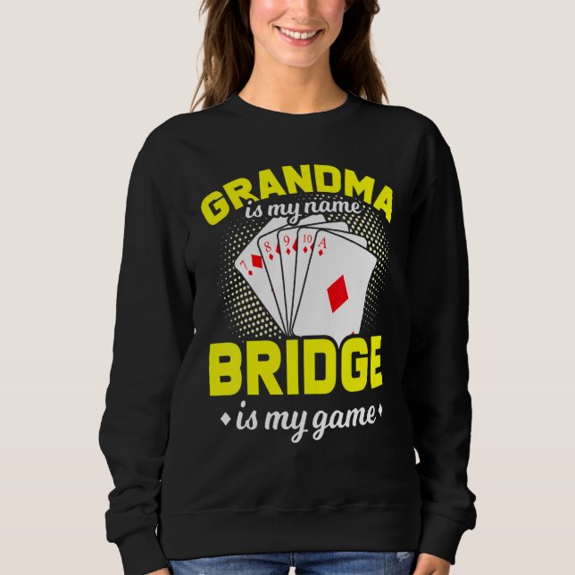 Camiseta Jogador de cartas de ponte avó (Frente)