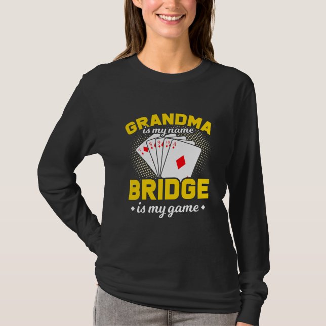 Camiseta Jogador de cartas de ponte vovó  (Frente)
