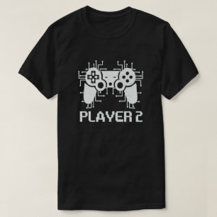 Camiseta Jogador de Casais 1 Jogador 2 do Jogador Correspon