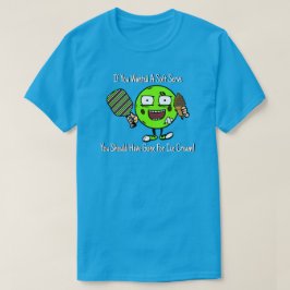 Camiseta Jogador de Chocolate Soft Serve Engraçado Verde