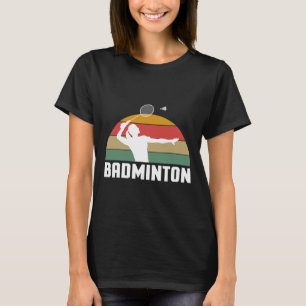 Camiseta Jogador de Churrasco do Vintage Retro Badminton