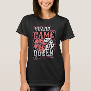 Camiseta Jogador de Conselho do Jogo conselho Queen Dice Ta