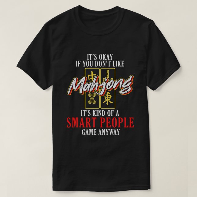 Camiseta Jogador de Conselho do Mahjong Smart Pessoas Game  (Frente do Design)