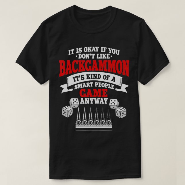 Camiseta Jogador de Conselhos de Cotação de Backgammon Engr (Frente do Design)