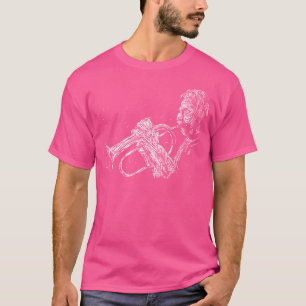 Camiseta Jogador de Cornet Trompete Musico francês do Corno