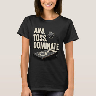 Camiseta Jogador de Cornhole Jogo de Lançamento no Quintal