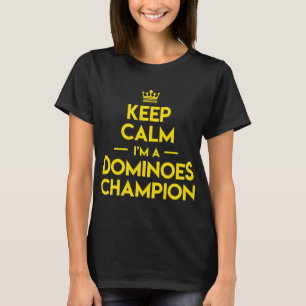 Camiseta Jogador de Correspondência Domino Mantenha Calma I