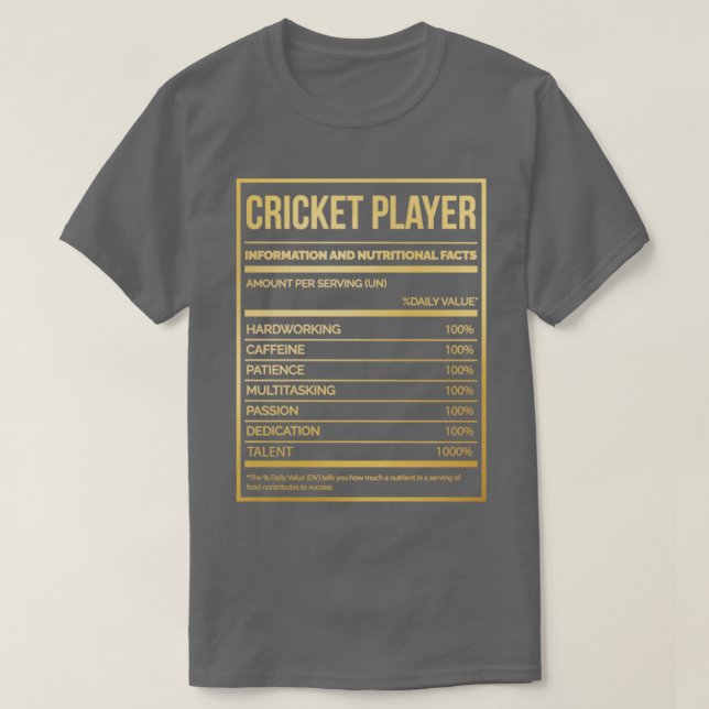 Camiseta Jogador de críquete20 (Frente do Design)