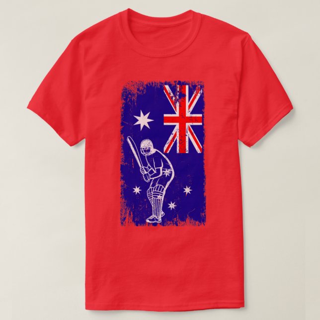 Camiseta Jogador de críquete australiano (Frente do Design)
