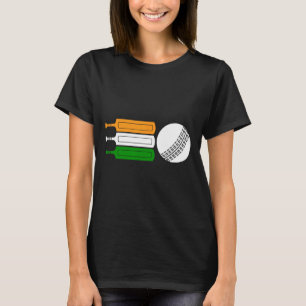 Camiseta Jogador de críquete da Índia Ll Bandeira indiana T